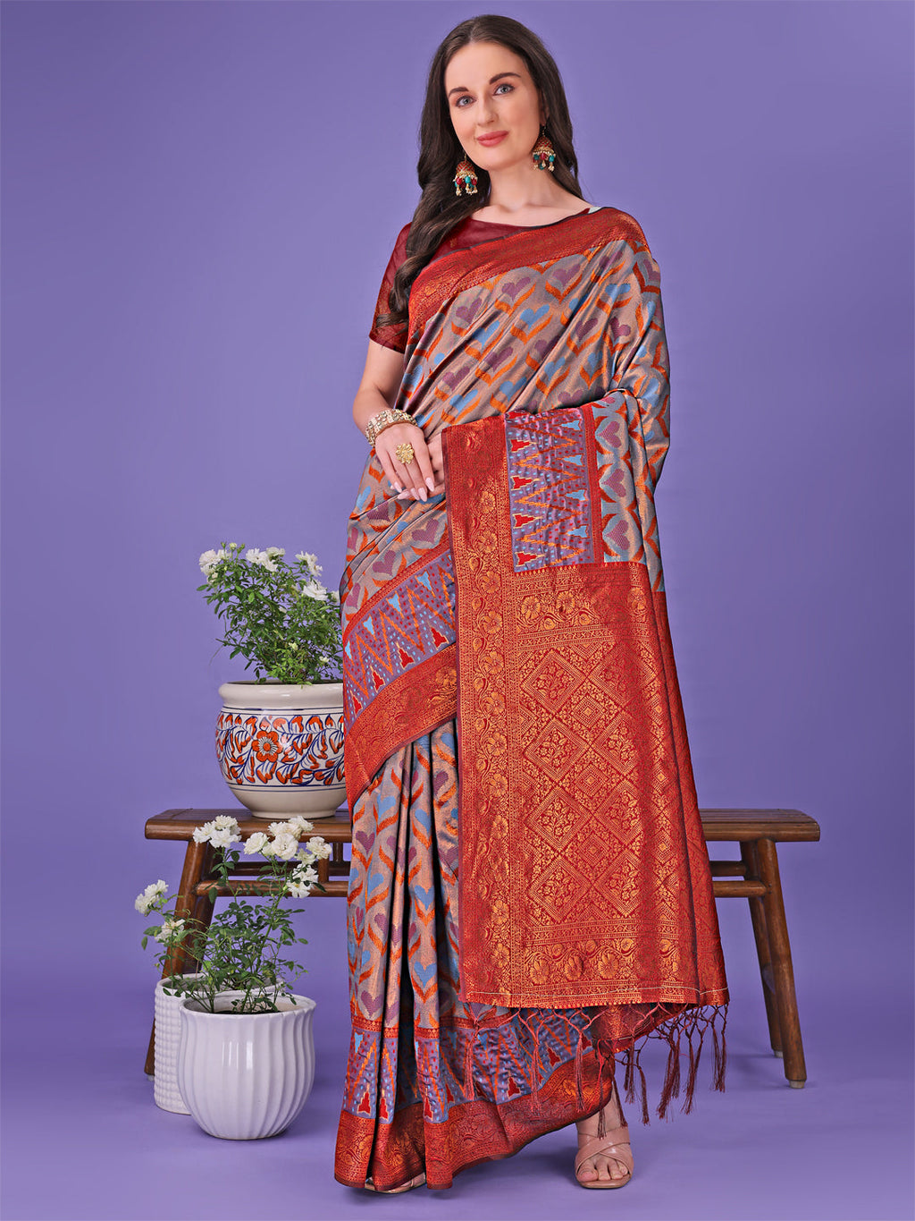Shree Shyam Fashion Radiant Lichi Silk Saree - A Touch of Royalty in Every Thread