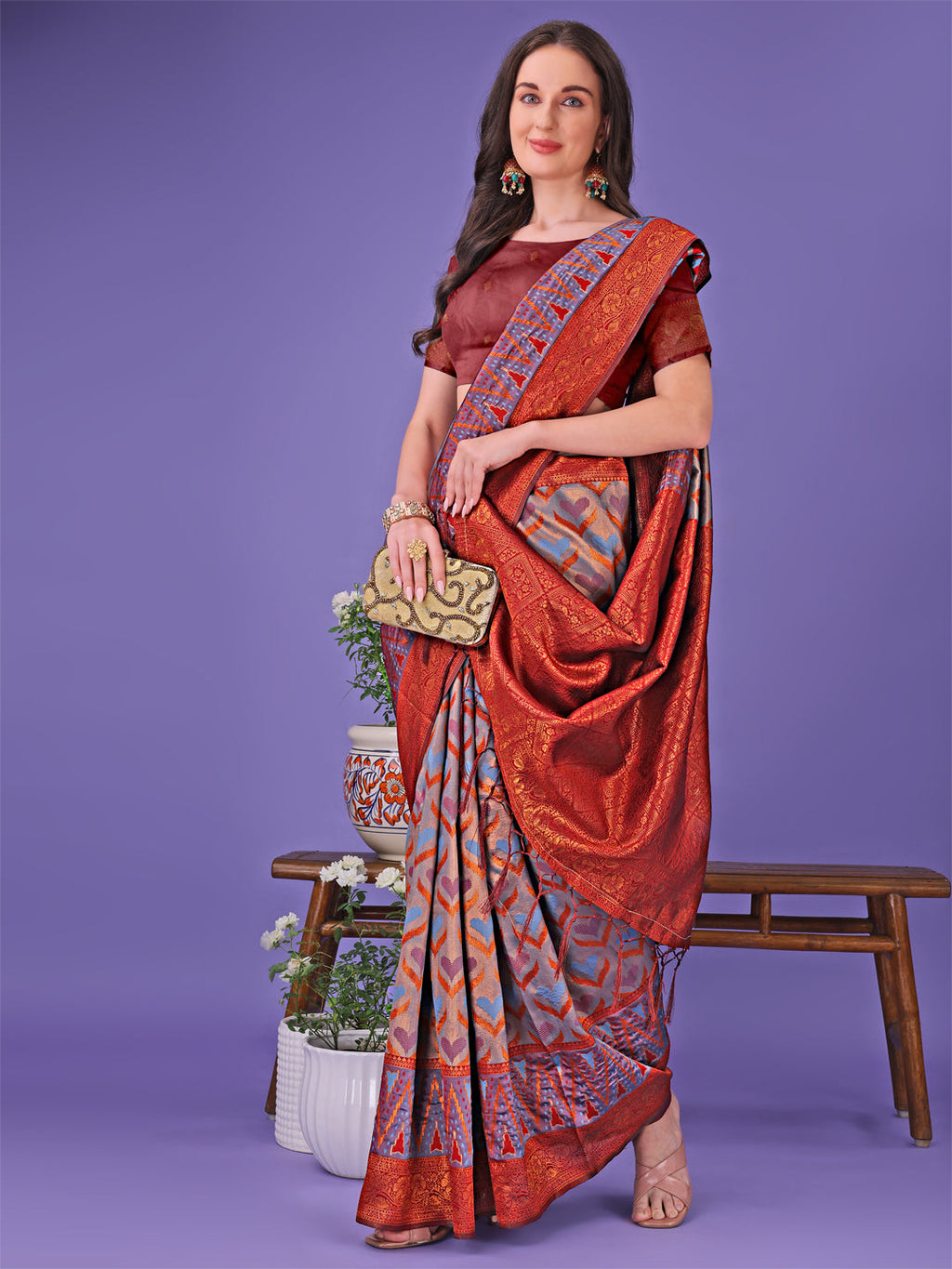 Shree Shyam Fashion Radiant Lichi Silk Saree - A Touch of Royalty in Every Thread