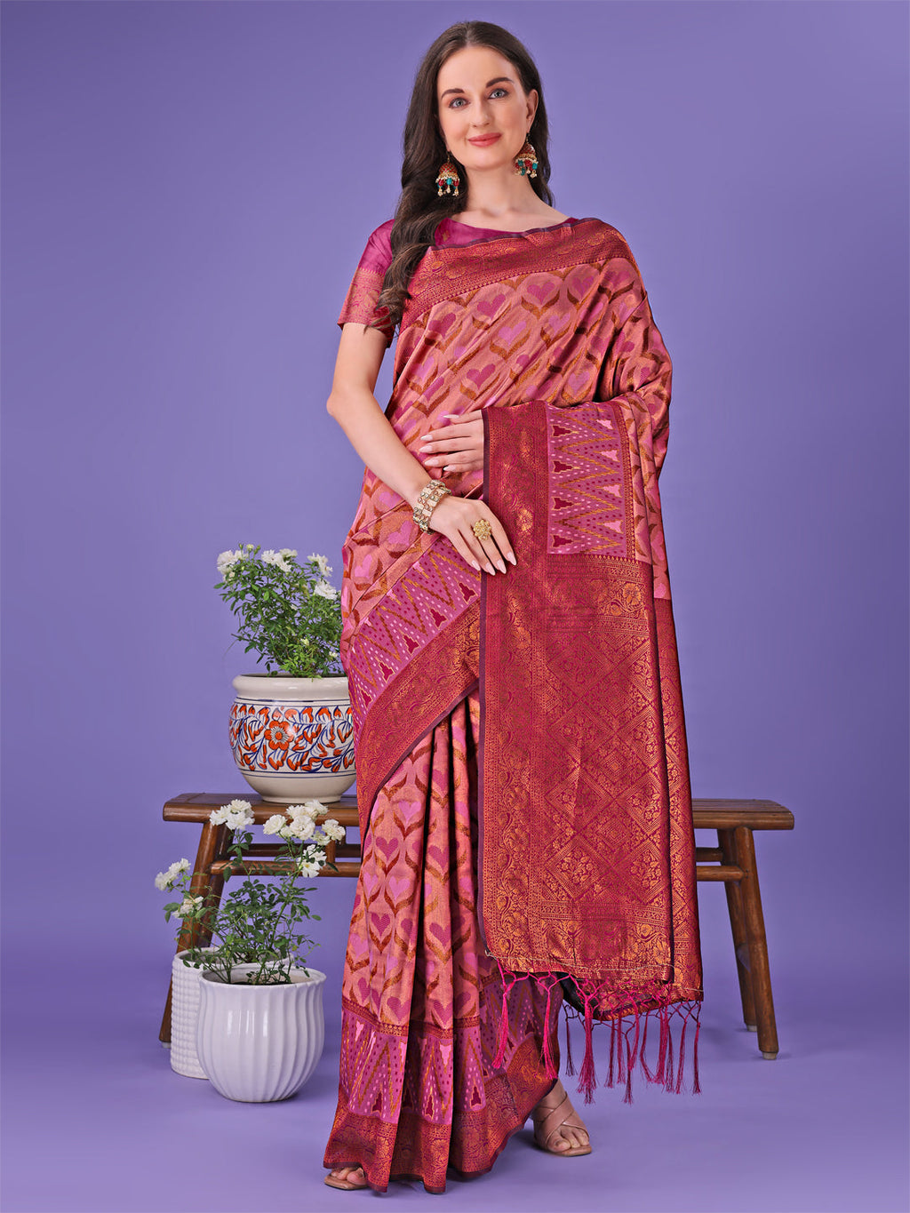 Shree Shyam Fashion Radiant Lichi Silk Saree - A Touch of Royalty in Every Thread