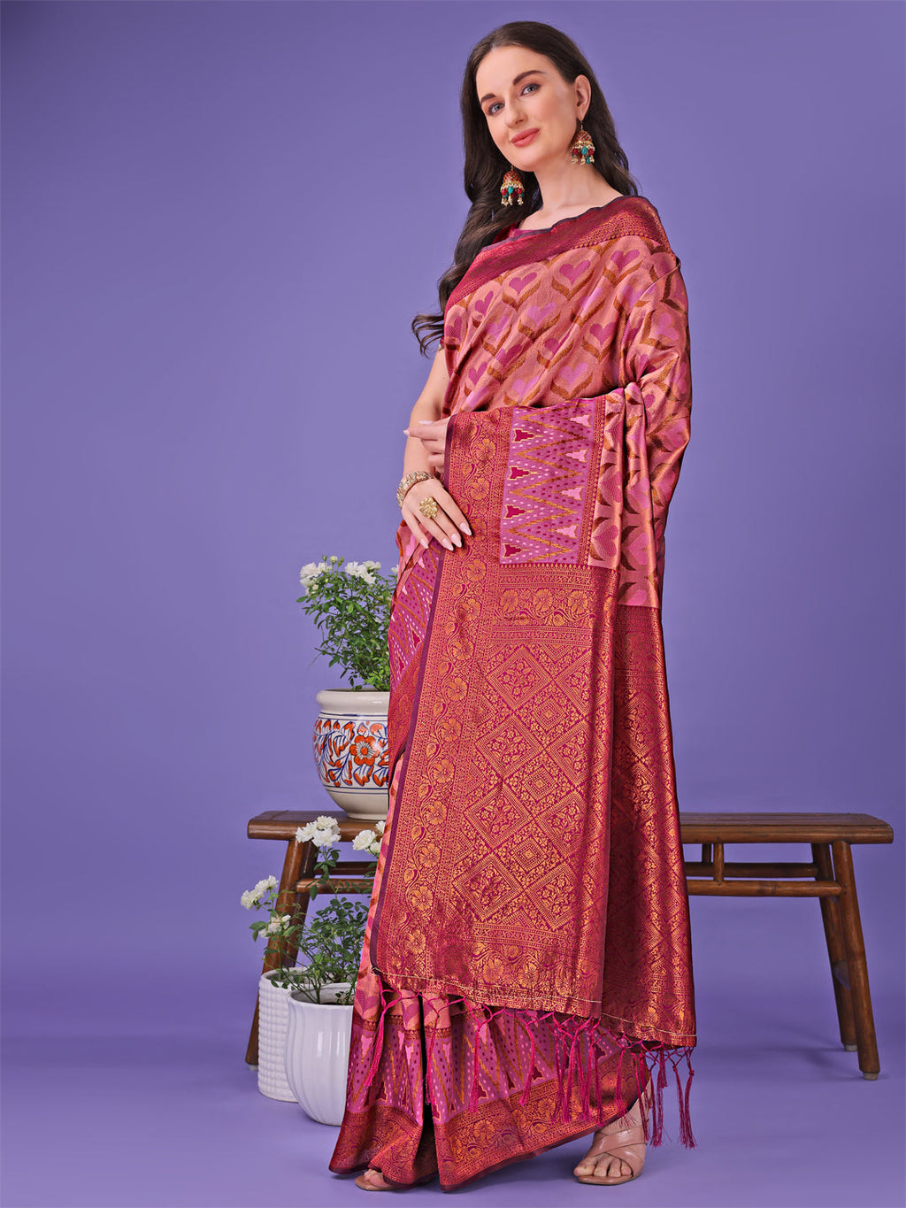 Shree Shyam Fashion Radiant Lichi Silk Saree - A Touch of Royalty in Every Thread