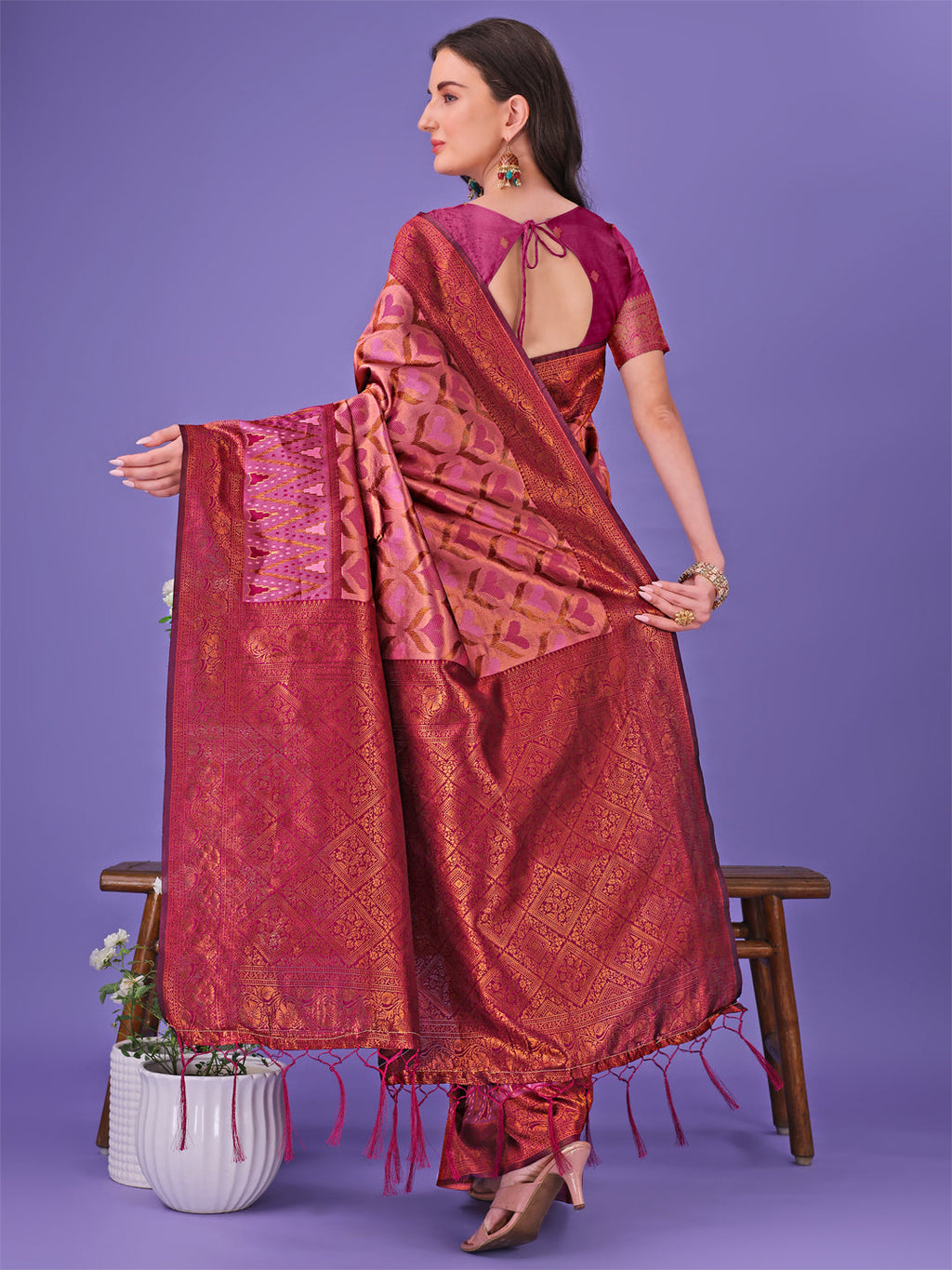 Shree Shyam Fashion Radiant Lichi Silk Saree - A Touch of Royalty in Every Thread