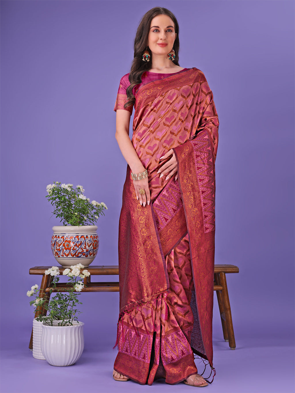 Shree Shyam Fashion Radiant Lichi Silk Saree - A Touch of Royalty in Every Thread
