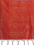 Shree Shyam Fashion Majestic Red & Grey Silk Saree with Rich Woven Pallu - A Regal Touch for Special Moments