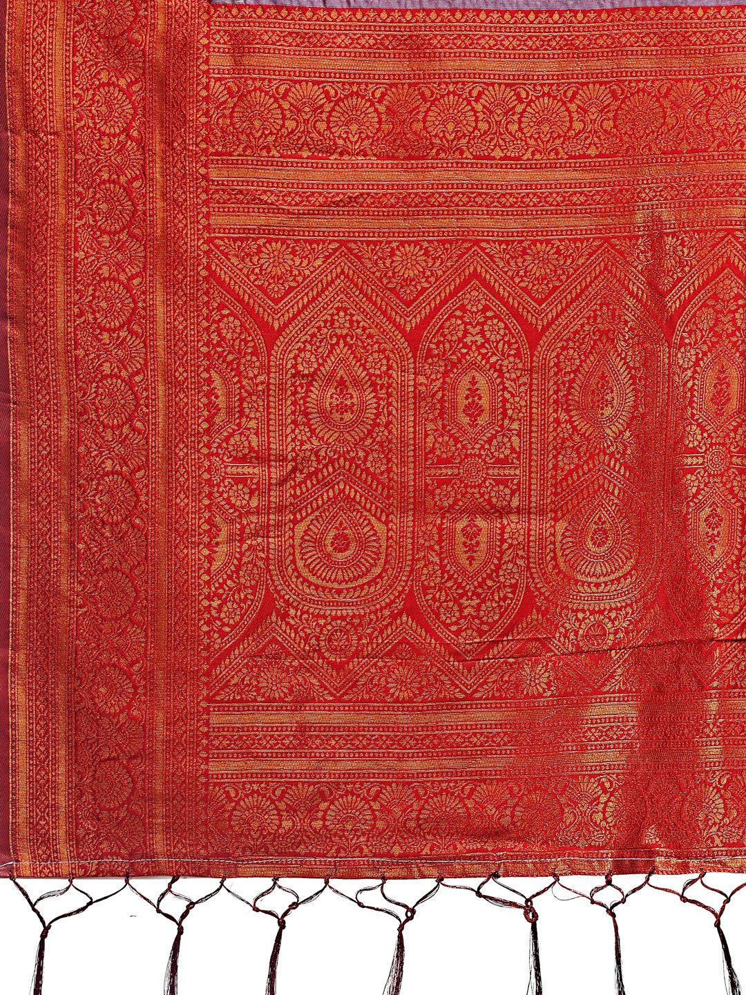Shree Shyam Fashion Majestic Red & Grey Silk Saree with Rich Woven Pallu - A Regal Touch for Special Moments