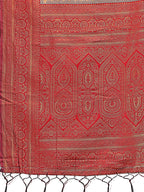 Shree Shyam Fashion Majestic Red & Cream Silk Saree with Rich Woven Pallu - A Regal Touch for Special Moments