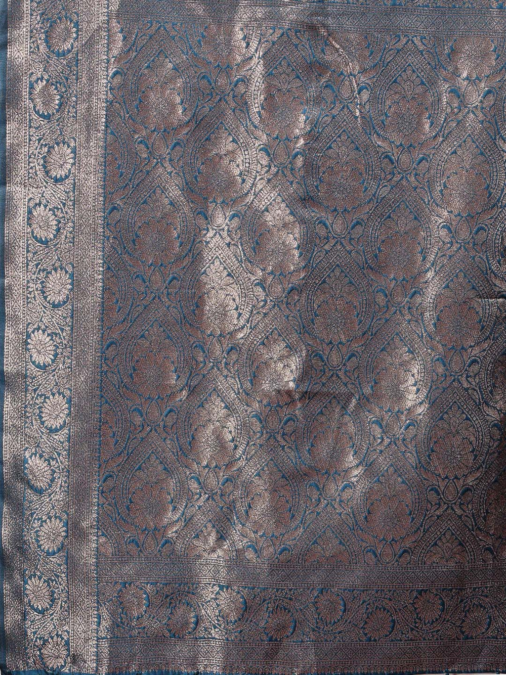 Shree Shyam Fashion Royal Blue Banarasi Silk Saree with Zari Weaving - A Timeless Tale of Elegance - Distacart