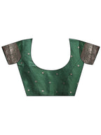 Shree Shyam Fashion Dark Green Banarasi Silk Saree with Zari Weaving - A Timeless Tale of Elegance - Distacart