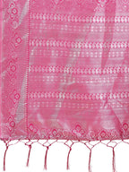 Shree Shyam Fashion Graceful Light & Dark Pink Silk Saree with Rich Woven Border & Paisley Pallu - Perfect for Festive & Wedding Wear