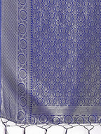 Shree Shyam Fashion Graceful Sky Blue & Blue Banarasi Silk Saree with Rich Zari Woven Border - Traditional Elegance for Celebrations