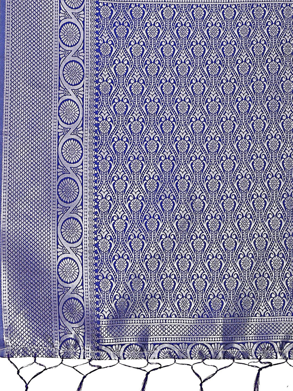Shree Shyam Fashion Graceful Teal & Blue Banarasi Silk Saree with Rich Zari Woven Border - Traditional Elegance for Celebrations