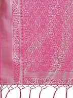 Shree Shyam Fashion Graceful Light Pink & Pink Banarasi Silk Saree with Rich Zari Woven Border - Traditional Elegance for Celebrations