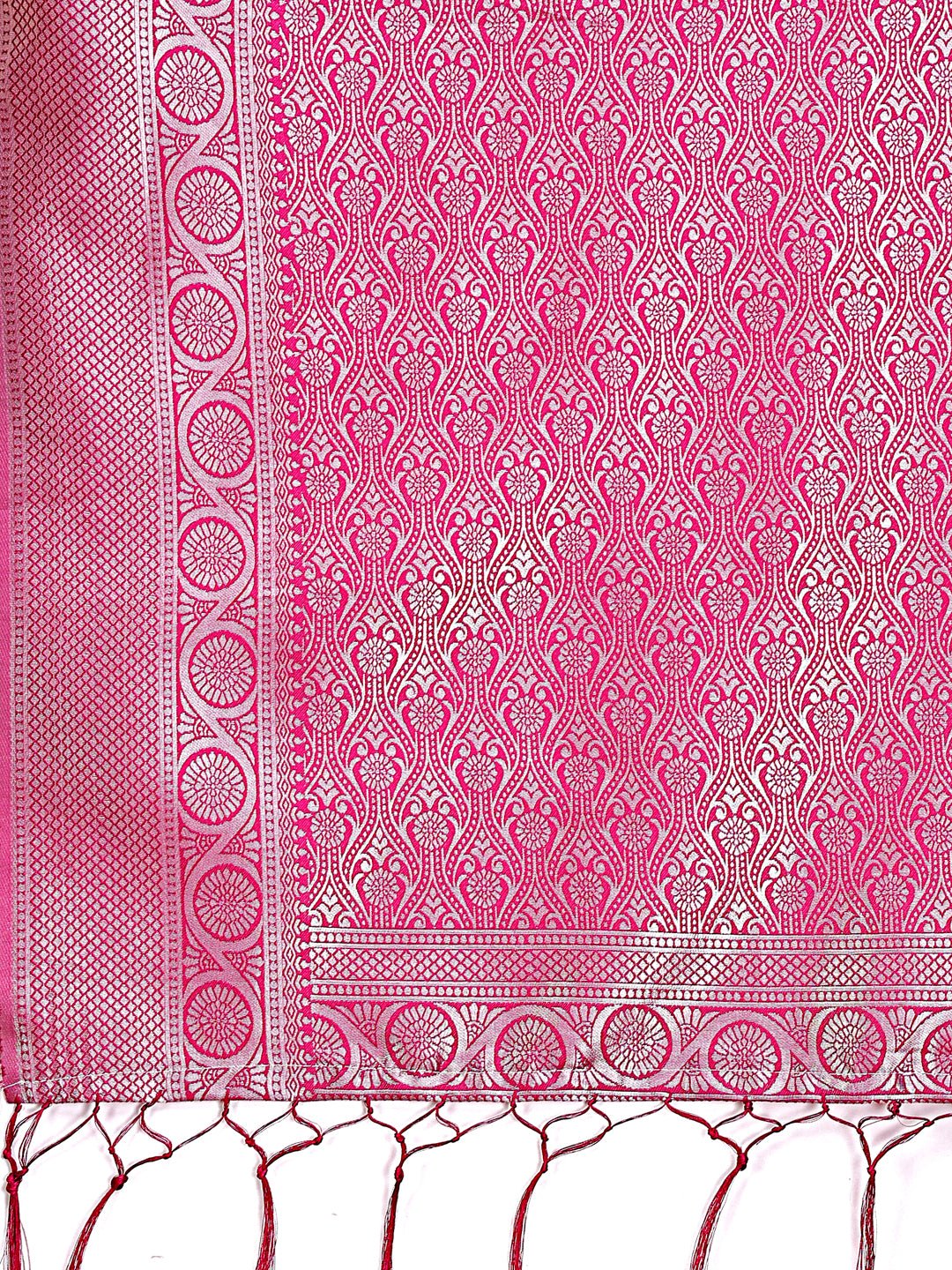 Shree Shyam Fashion Graceful Light Pink & Pink Banarasi Silk Saree with Rich Zari Woven Border - Traditional Elegance for Celebrations