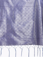 Shree Shyam Fashion Sky Blue Lichi Silk Woven Zari Work Traditional Tassel Saree