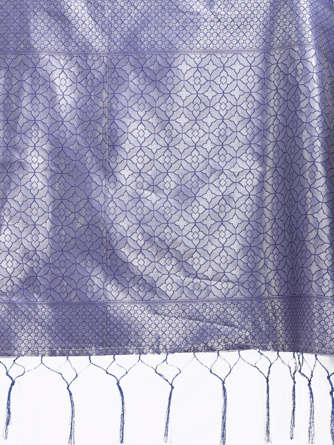 Shree Shyam Fashion Sky Blue Lichi Silk Woven Zari Work Traditional Tassel Saree