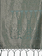 Shree Shyam Fashion Elegant Teal Floral Lichi Silk Saree with Zari Weaving and Rich Pallu - Wedding & Festive Wear Saree