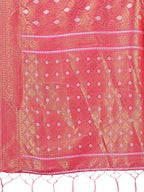 Shree Shyam Fashion Elegant Pink Linen Saree with Silver Zari Butta & Pallu - Daily Wear | Festive Look | Soft Feel