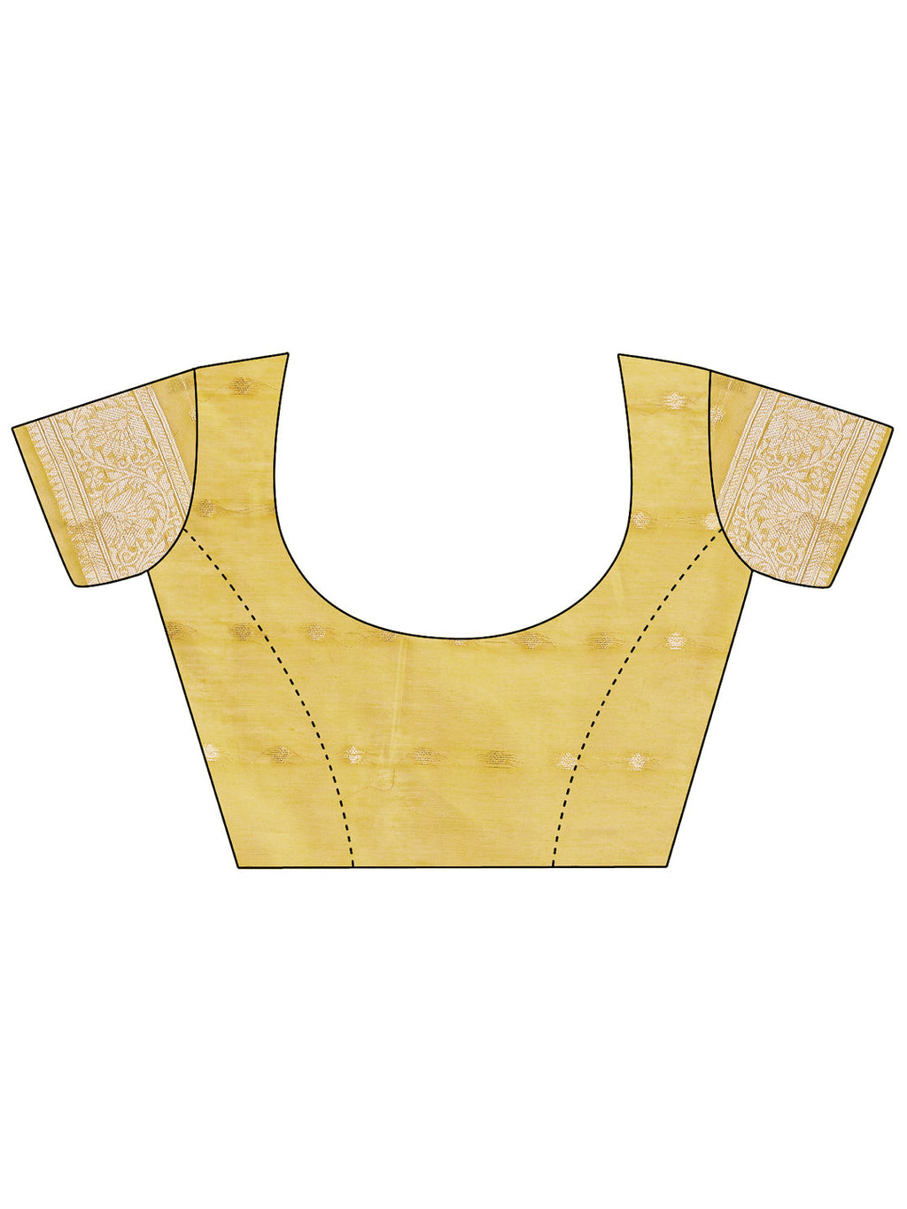 Shree Shyam Fashion Yellow Linen Cotton Saree with Golden Zari Leaf Design & Elegant Pallu - Festive | Office | Daily Wear