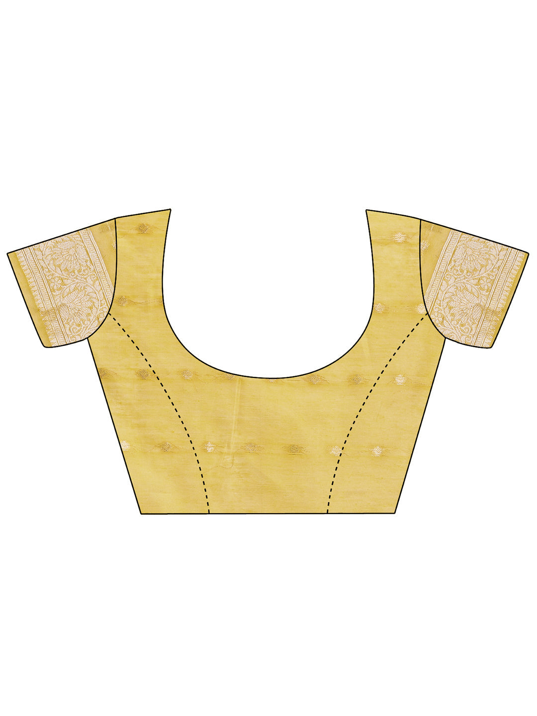 Shree Shyam Fashion Yellow Linen Cotton Saree with Golden Zari Leaf Design & Elegant Pallu - Festive | Office | Daily Wear