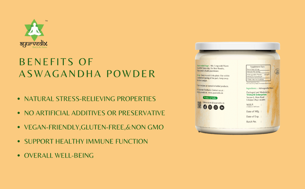 Ayurvedix Organic Ashwagandha Powder - Distacart