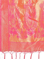 Shree Shyam Fashion Majestic Pink Silk Saree with Gold Zari & Floral Design - Perfect for Festive & Traditional Occasions