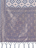 Shree Shyam Fashion Blue Linen Saree with Rich Woven Zari Work - Elegant Ethnic Saree for Festive & Office Wear