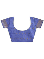 Shree Shyam Fashion Blue Linen Saree with Rich Woven Zari Work - Elegant Ethnic Saree for Festive & Office Wear