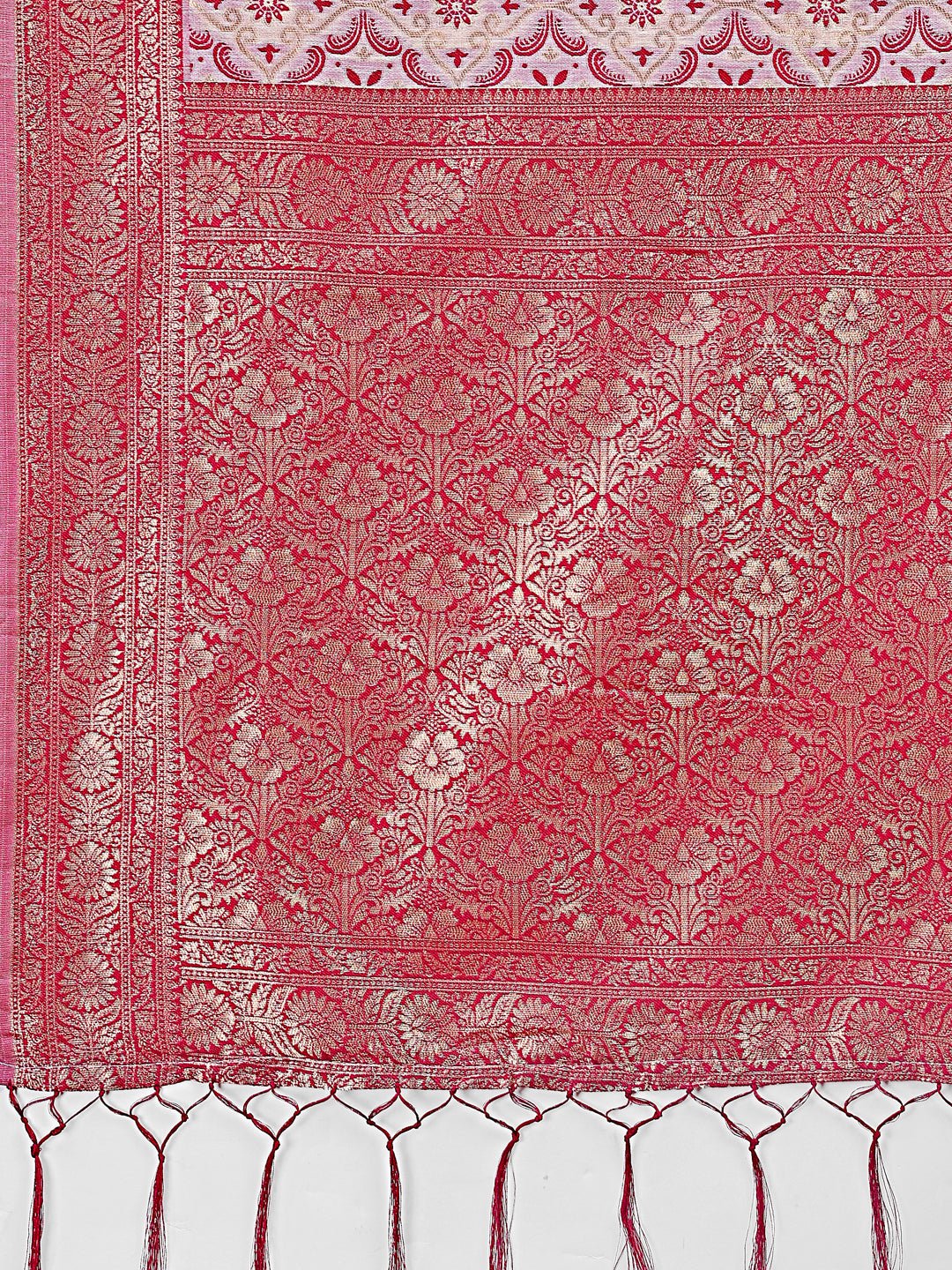 Shree Shyam Fashion Pink Linen Saree with Rich Woven Zari Work - Elegant Ethnic Saree for Festive & Office Wear