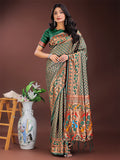 Shree Shyam Fashion Vibrant Copper & Green Banarasi Silk Saree with Colorful Pallu - Perfect Blend of Tradition and Festive Elegance