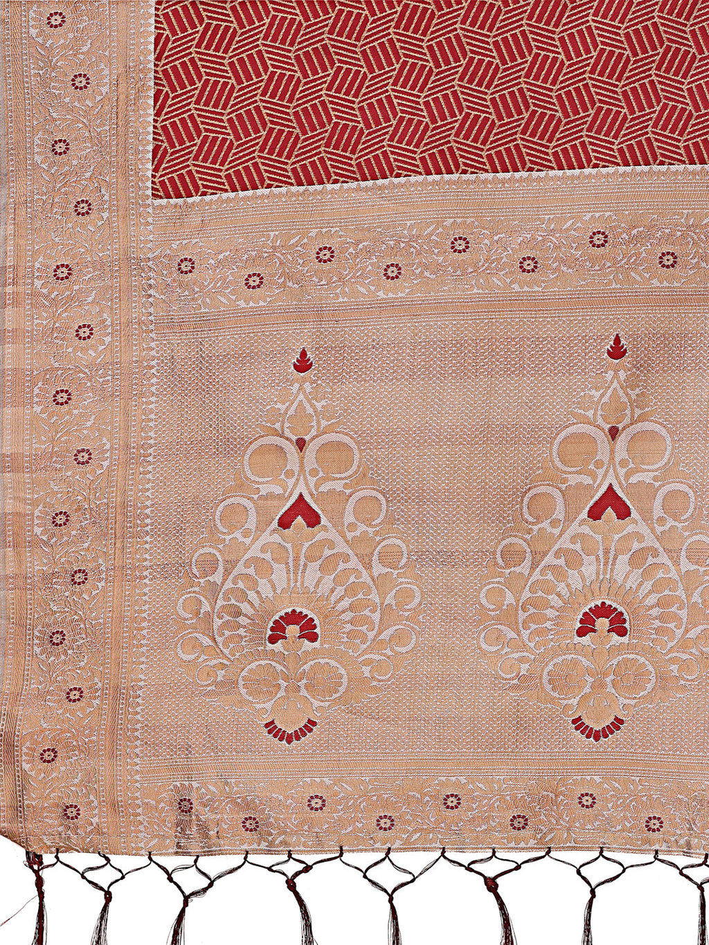 Shree Shyam Fashion Graceful Pink & Beige Lichi Silk Saree with Elegant Woven Pallu - Timeless Beauty for Every Occasion