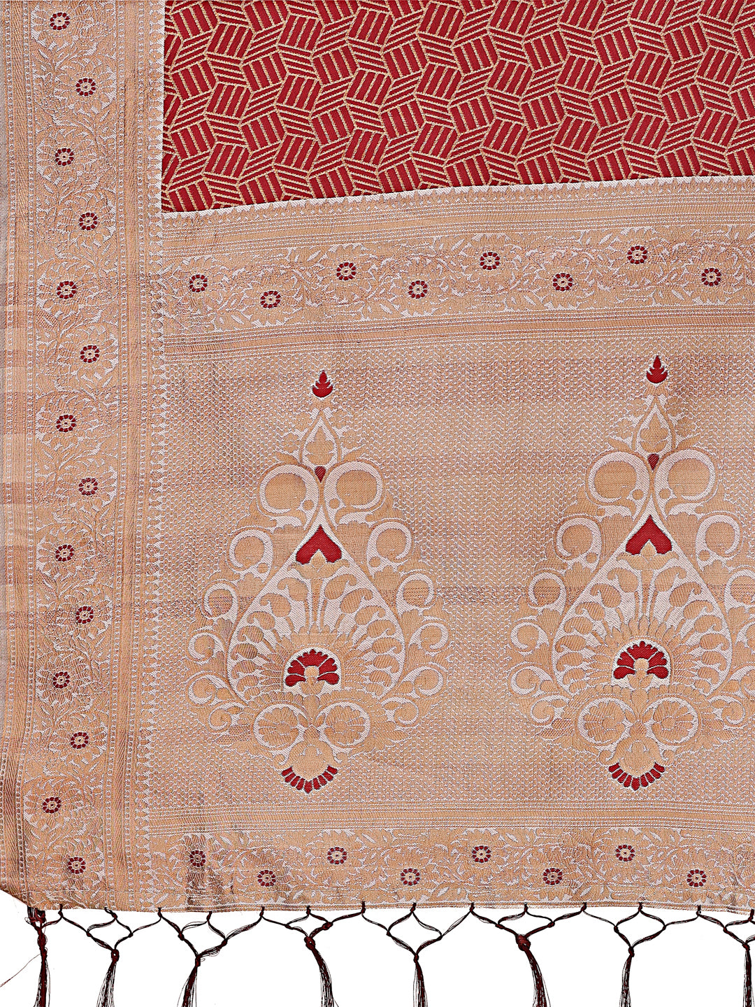 Shree Shyam Fashion Graceful Pink & Beige Lichi Silk Saree with Elegant Woven Pallu - Timeless Beauty for Every Occasion