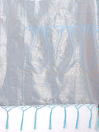 Shree Shyam Fashion Sky Blue Linen Cotton Saree - Elegant Simplicity for Everyday Grace