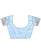 Shree Shyam Fashion Sky Blue Linen Cotton Saree - Elegant Simplicity for Everyday Grace