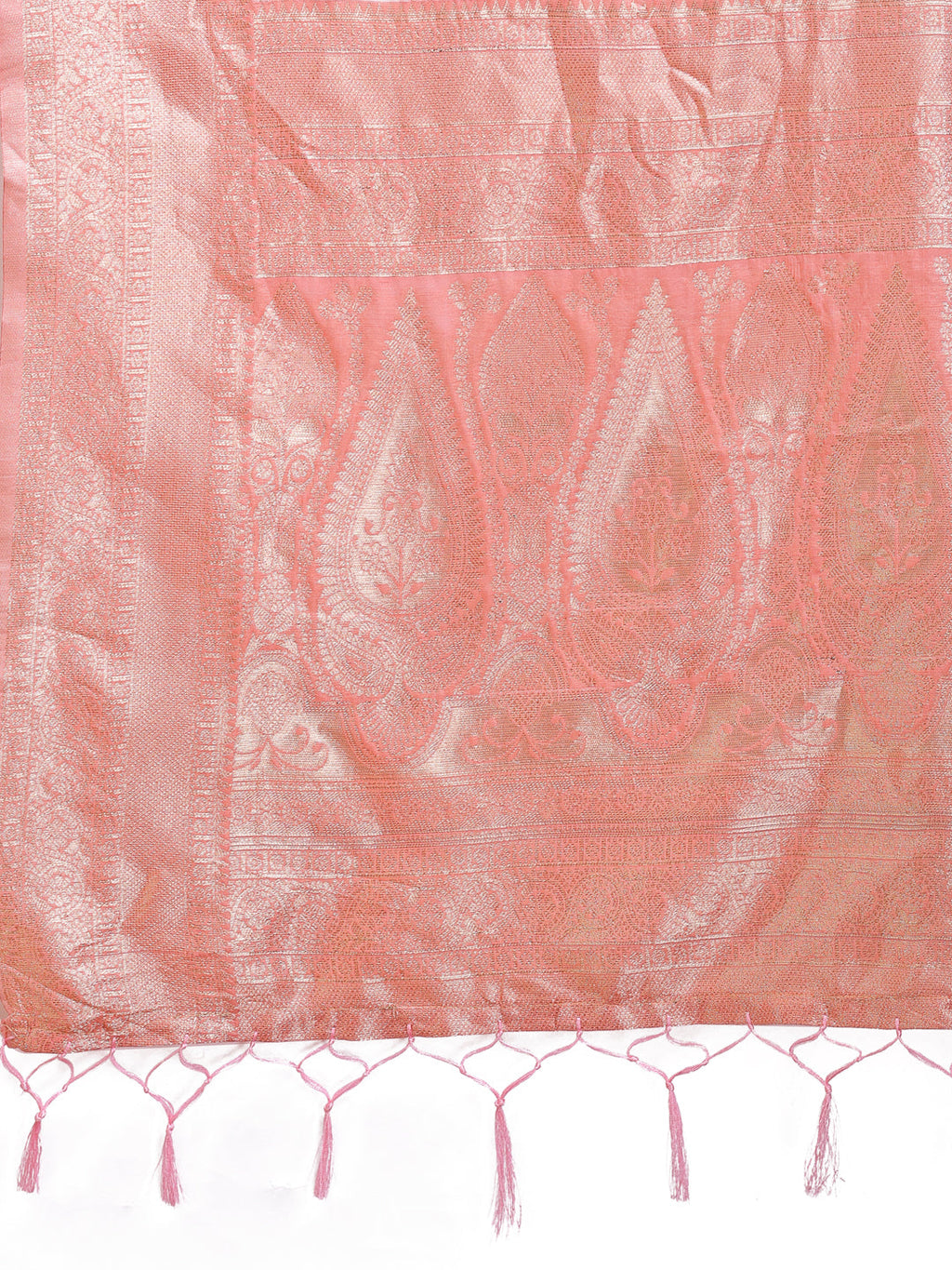 Shree Shyam Fashion Peach Linen Cotton Saree - Elegant Simplicity for Everyday Grace