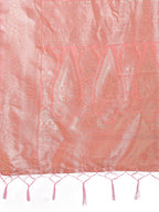 Shree Shyam Fashion Peach Linen Cotton Saree - Elegant Simplicity for Everyday Grace