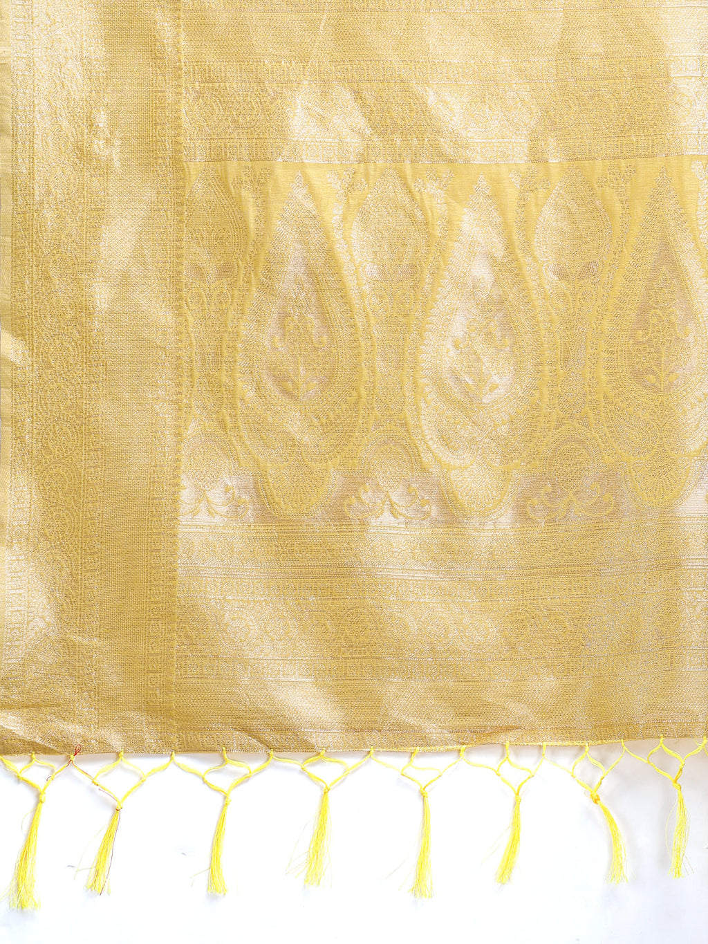 Shree Shyam Fashion Yellow Linen Cotton Saree - Elegant Simplicity for Everyday Grace