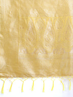 Shree Shyam Fashion Yellow Linen Cotton Saree - Elegant Simplicity for Everyday Grace