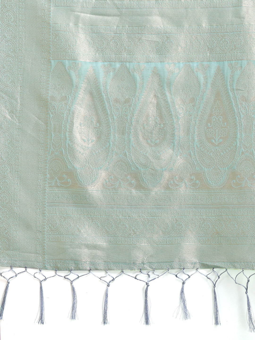 Shree Shyam Fashion Sea Green Linen Cotton Saree - Elegant Simplicity for Everyday Grace