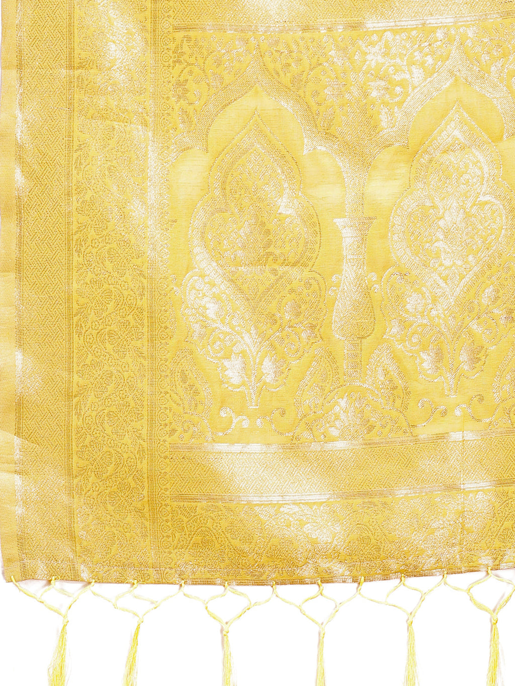 Shree Shyam Fashion Elegant Yellow Cotton Saree with Golden Zari Work - Graceful Comfort for Everyday & Festive Wear