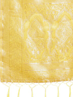 Shree Shyam Fashion Elegant Yellow Cotton Saree with Golden Zari Work - Graceful Comfort for Everyday & Festive Wear