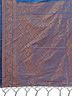 Shree Shyam Fashion Majestic Royal Blue Banarasi Silk Saree with Golden Zari - Timeless Indian Ethnic Elegance for Weddings & Festive Occasions