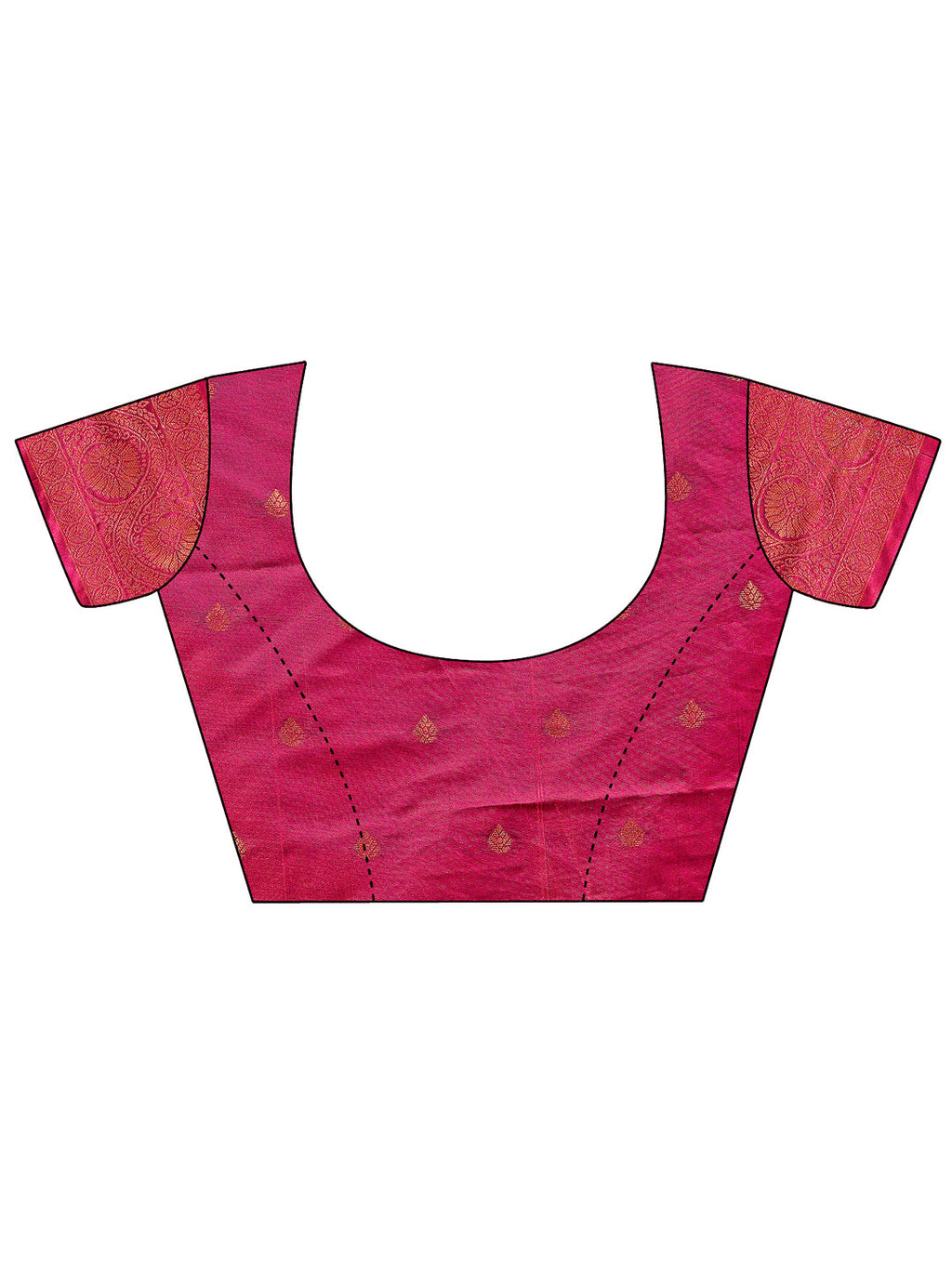 Shree Shyam Fashion Majestic Magenta Banarasi Silk Saree with Golden Zari - Timeless Indian Ethnic Elegance for Weddings & Festive Occasions