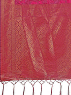 Shree Shyam Fashion Majestic Magenta Banarasi Silk Saree with Golden Zari - Timeless Indian Ethnic Elegance for Weddings & Festive Occasions