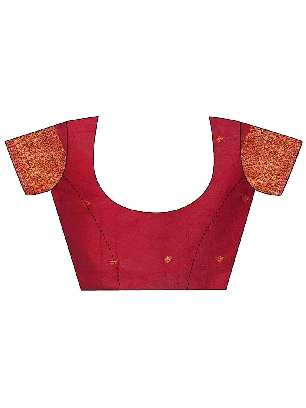 Shree Shyam Fashion Maroon Linen Cotton Saree with Golden Zari Leaf Woven Design & Rich Pallu - Festive Wear | Office Look | Soft Drape - Distacart