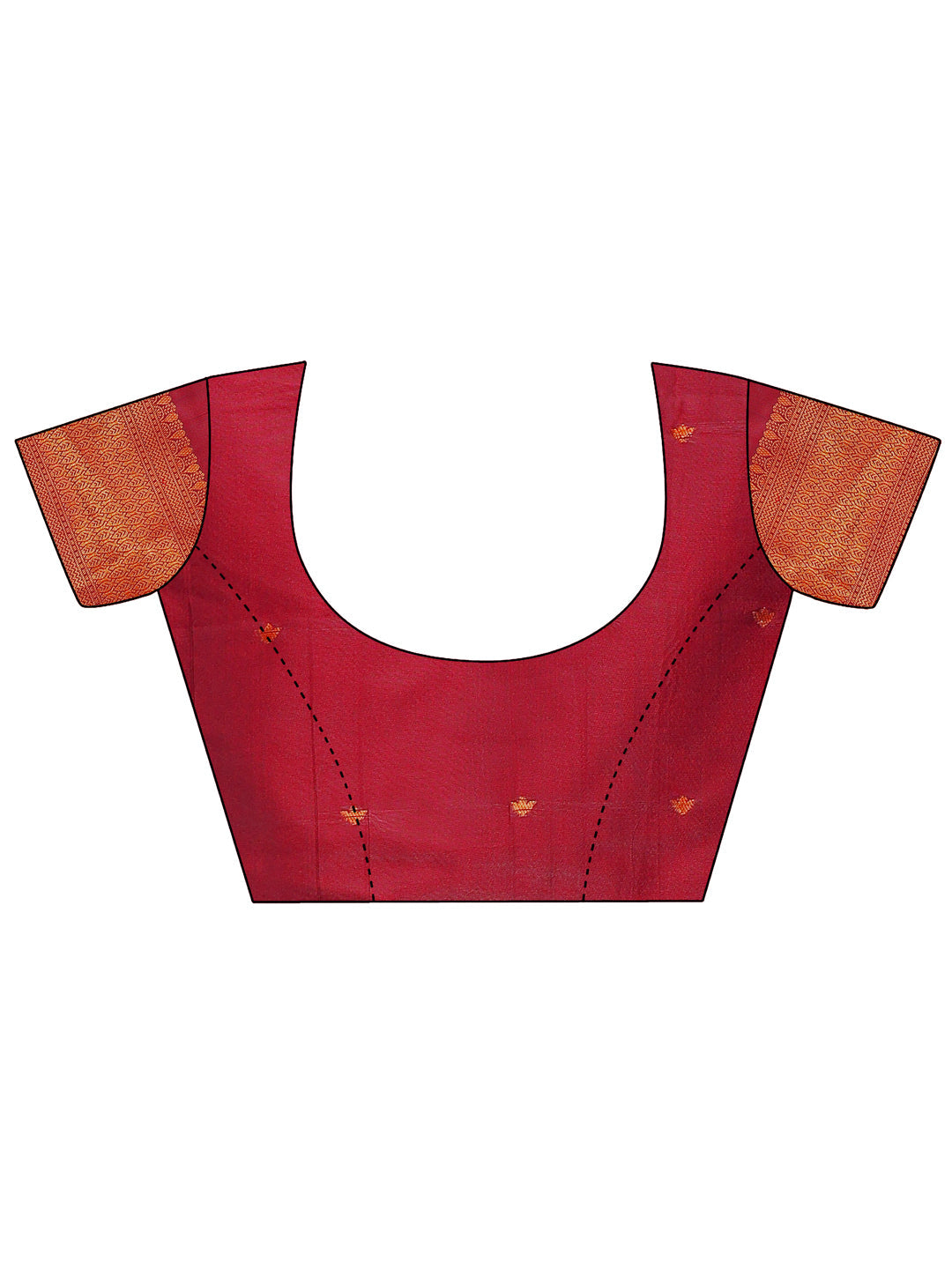 Shree Shyam Fashion Maroon Linen Cotton Saree with Golden Zari Leaf Woven Design & Rich Pallu - Festive Wear | Office Look | Soft Drape - Distacart