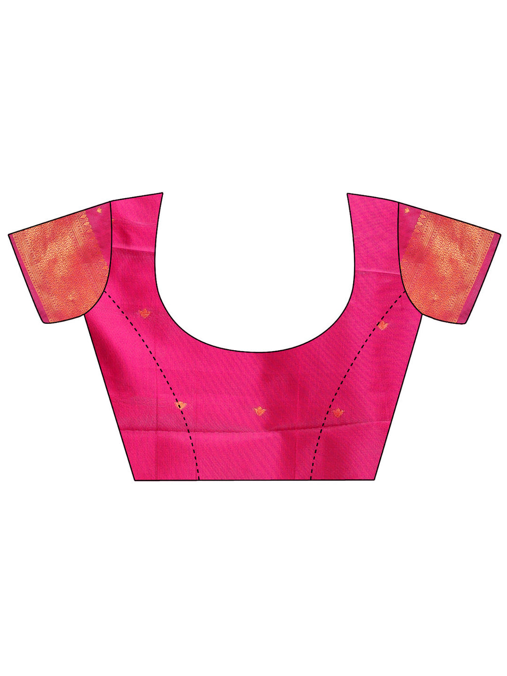 Shree Shyam Fashion Magenta Linen Cotton Saree with Golden Zari Leaf Woven Design & Rich Pallu - Festive Wear | Office Look | Soft Drape - Distacart