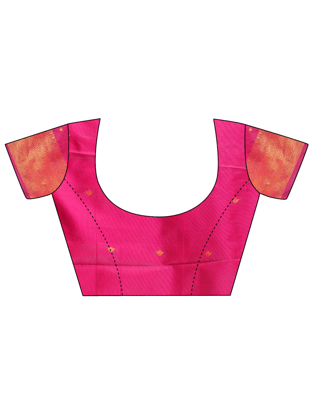Shree Shyam Fashion Magenta Linen Cotton Saree with Golden Zari Leaf Woven Design & Rich Pallu - Festive Wear | Office Look | Soft Drape - Distacart
