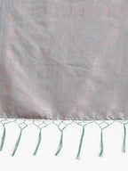 Shree Shyam Fashion Sea Green Linen Cotton Woven Zari Work Traditional Tassel Saree