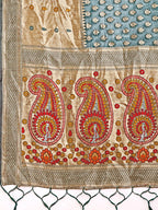 Shree Shyam Fashion Grace in Every Thread - Sea Green & Beige Linen Cotton Saree with Royal Paisley Charm