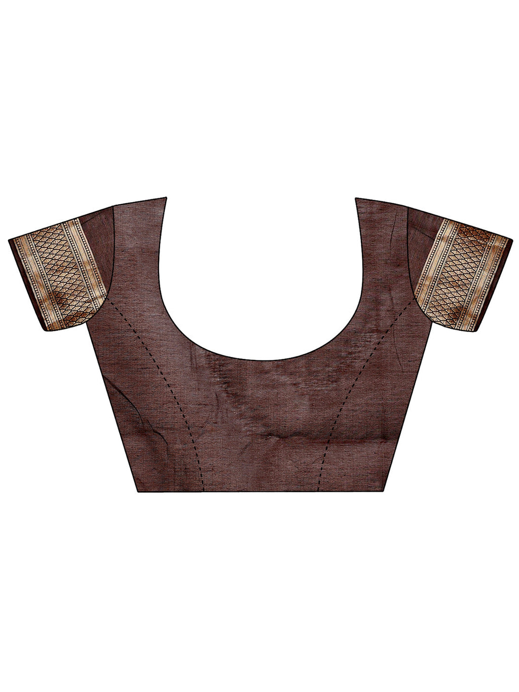 Shree Shyam Fashion Grace in Every Thread - Brown & Beige Linen Cotton Saree with Royal Paisley Charm