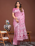 Shree Shyam Fashion Graceful Pink Printed Saree - A Symphony of Culture and Feminine Charm